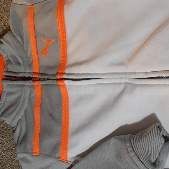 Puma 2-Piece Pant Set | 18M | Grey,White, Orange - Picture 2 of 11